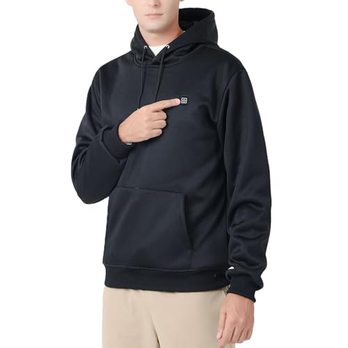 Heated Hoodie for Men USB Electric Warming Sweatshirt Lightweight Winter Heating Warm Pullover Outdoor Jackets4