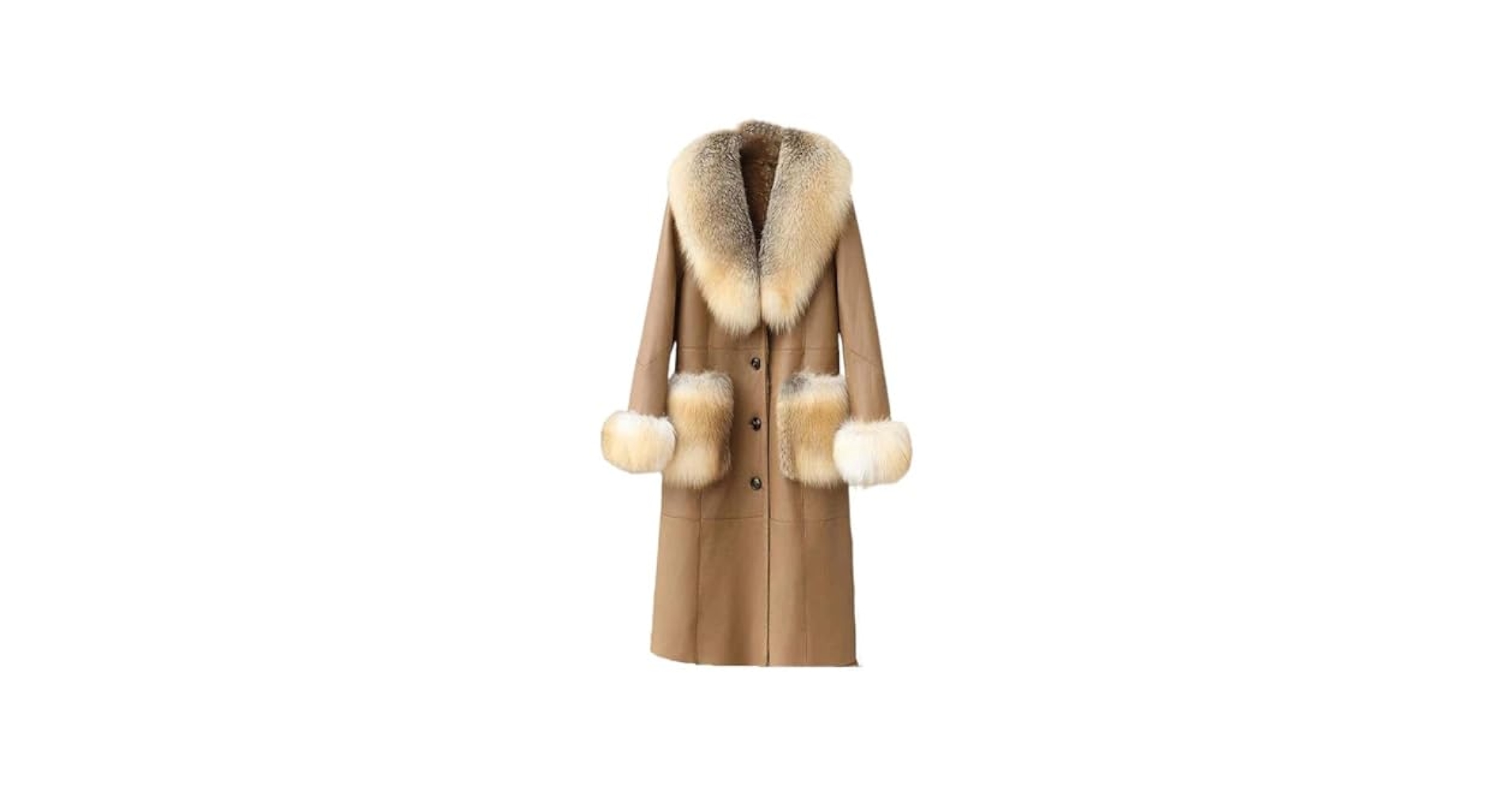 Women Autumn And Winter Sheep Fur Coat Collar Slimming Mid