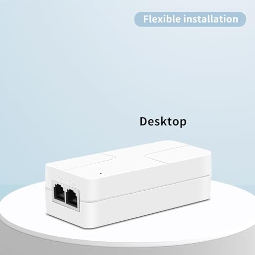Inyector PoE hasta 30 W, Adaptador PoE de 2,5 Gigabit para Cámaras IP y Teléfonos IP, Distancia de Red hasta 100 m, Fuente de Alimentación PoE con Certificación UL, Blanco miniatura 7