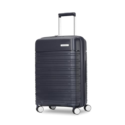 Image of Samsonite Elevation Plus - Carry-On Hardside Luggage - Scratch Resistant Polypropylene Shell, RightHeight Adjustable Handle, Integrated AirTag Holder, TSA Lock, WetPak Compartment - Midnight Blue