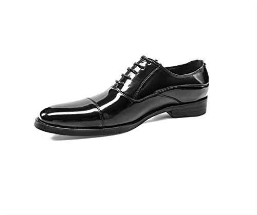 Dress Shoes for Men Lace Up Round Toe Calfskin Cap Toe Anti-Slip Rubber Sole Resistant Non Slip Business