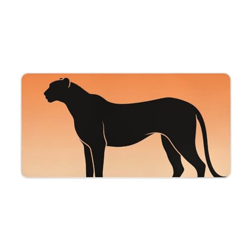 Tapis de bureau guépard 60x30 cm idéal pour travailler à la maison et jouer sur PC