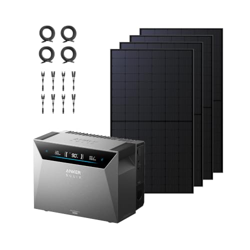 Anker SOLIX Solarbank 4 Pro+8× 500W Panels + 4× 6mm² Kabel(5m)+4× Y-Kabel