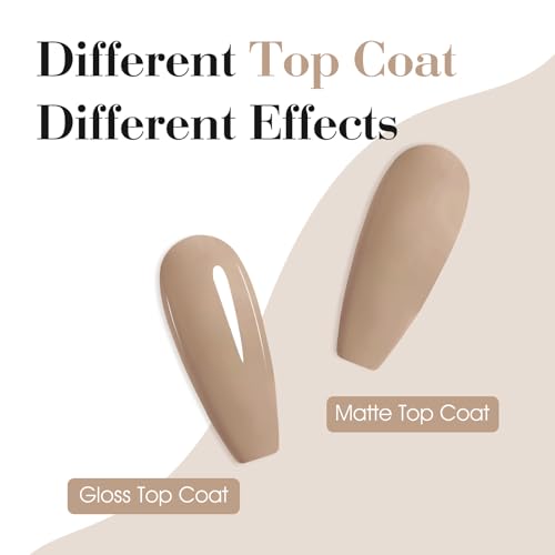 Image of CANNI Nude Gel Nail Polish, 1Pcs Light Brown Gel Polish Nude Color Nail Polish High Gloss Soak Off U V Nail Manicure Salon DIY at Home