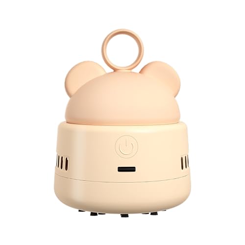 ERYUE Aspirateur de Bureau Compact et Léger, Balayeuse de Poussière sans Fil pour Clavier, Bureau, Maison, Enfants, ABS Bleu (Beige)