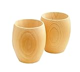 EDOYA Hinoki Wood Sake Cups (Set of 2) Made in Japan