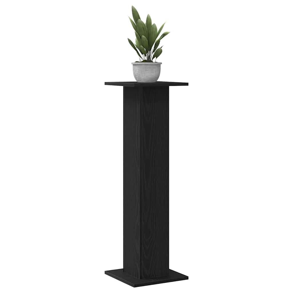 vidaXL Plant Stand 2 pcs Black Oak 30 x 30 x 95 cm Engineered wood — image 1