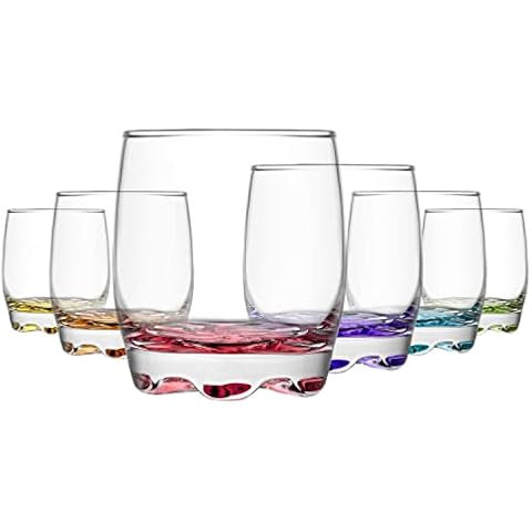 Adora Multicolour Stemless Tumbler Glass Set Cover