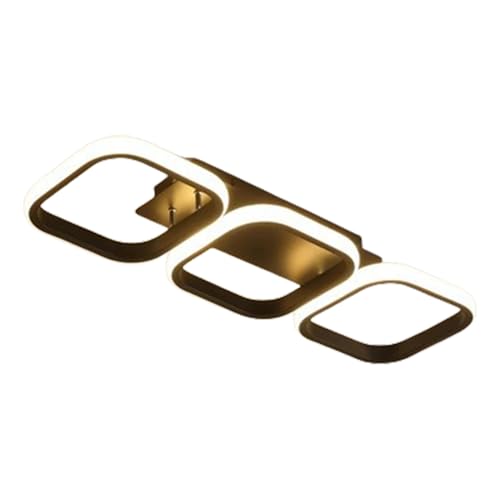 Plafón LED de techo moderno con ventilador – Luz fina geométrica plana | Plafón LED techo moderno con ventilador de colores | Para dormitorio, cocina, oficina, entrada y decoración