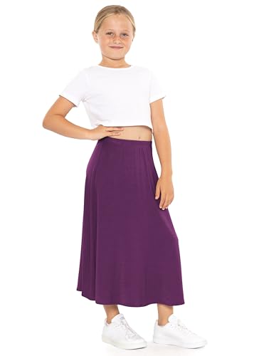 Image of STRETCH IS COMFORT Girls Skirts Flowy A Line Knee Length and Ankle Length | Elastic Waist, Kids School Skirt, Girls Maxi Skirt, Black Skirt For Girls, Faldas Para Ninas, Girls Long Skirt, Long skirts