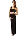 PattyBoutik Mama Scoop Neck Sleeveless Maxi Dress (Black S)