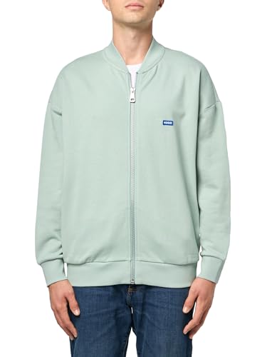 Image of HUGO Men's Twill French Terry Zip Up Bomber Sweatshirt