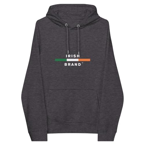 Sweat à capuche éco raglan de marque irlandaise unisexe en coton bio premium