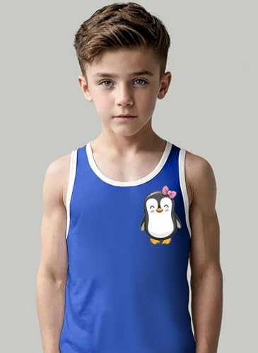 Image of Kids Cotton Blend Printed Vest for Baby Boy & Girl | Cotton Blend Printed Sleeveless Vest for Kids - Style - 9 (Pack of 5)