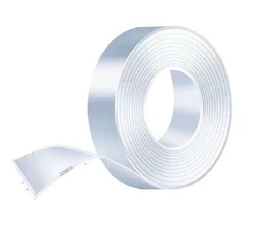 Image of Eclet Double Sided Adhesive Nano Tape Transparent Sticky Double Coated Tape 3 m, Multipurpose Strong Hold for Home Office School Craft Use Pack of 1 lt