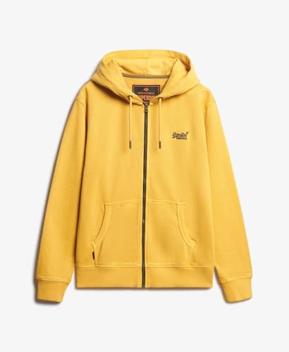 Superdry Herren Verwaschene Essential Kapuzenjacke mit Logo Verwaschenes Wintergold XXL – Ansicht 6