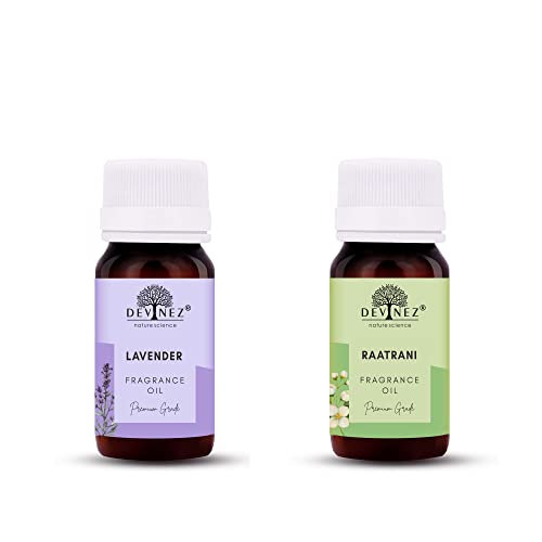 Image of Devinez Lavender, RaatRani Aroma Oil for Diffuser /Ultrasonic Aroma Diffuser /Tealight Diffuser /Reed Diffuser, 30ml Each