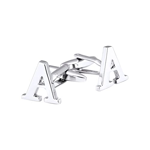 Manschettenknöpfe Herren,Manschettenknöpfe Hochzeit,Manschettenknöpfe Personalisiert,Edelstahl Manschettenknöpfe,Manschettenknopf Silber Buchstabe,Hochzeitsgeschenke für Herren Hemden,mehrweg Cover