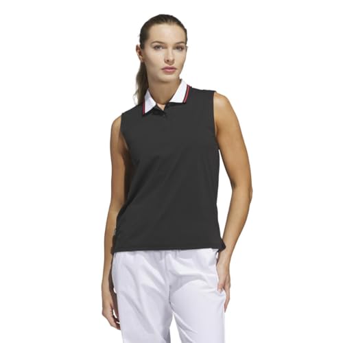 adidas Women's Beyond TWISTKNIT Polo Shirt, Black, Medium