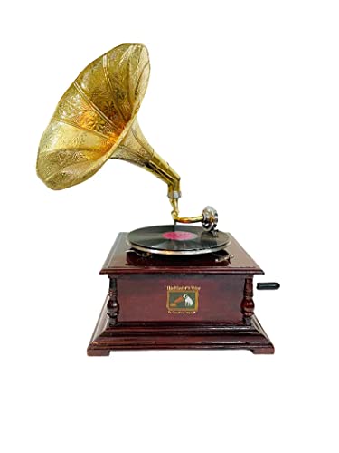 Gramophone Antique, Fully Functional Working Phonograpf, win-up record player, handcrafted, Vintage, Gramophone Gift