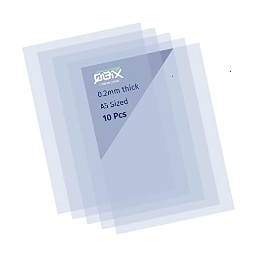 QBIX Hojas de Mylar - 10 piezas de hojas de plantilla de plástico - Hojas transparentes A5 de 0.2 mm - Hoja de bricolaje-hoja de arte adecuada para corte de plantillas diy