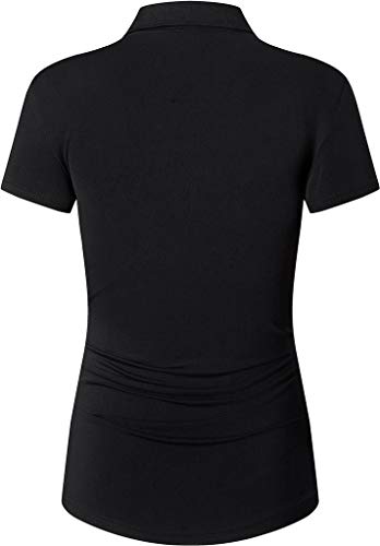 Sportides Women's Sport Tee Shirt Tshirt T-Shirt Short Sleeve Golf Tennis Badminton Bowling Swt259 Black Xxl #TOP2