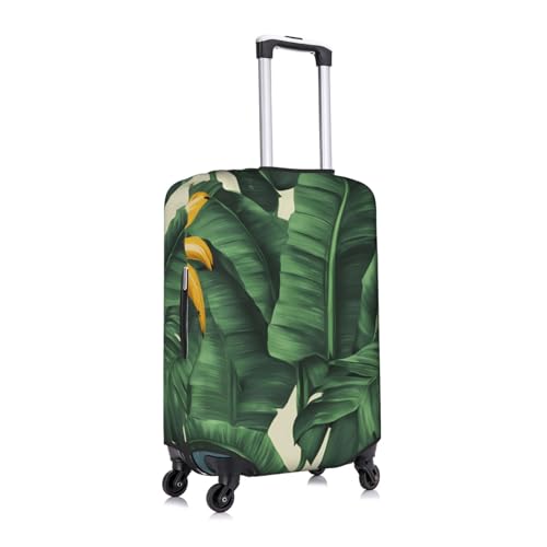 Tropical Palm Banana Leaves Print Decorative Travel Luggage Cover Concealed Zipper Suitcases Anti Scratch Dustproof3