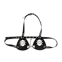 Kutocesy BDSM Leder Bondage Boob Sex Band Offene Hebe BH Punk Sexy Dessous Damen Für Sex Fesseln Sexspielzeug Für Paare (Y8103)