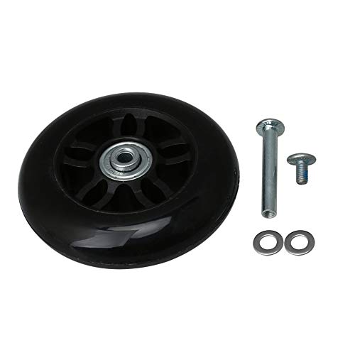 BQLZR Roues de rechange universelles pivotantes à 360° pour valise, 90 mm de diamètre en caoutchouc PU pour bagages Cover
