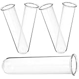 Homoyoyo 5 Piezas Jarrón de Vidrio para Propagación de Plantas Tubos Transparentes para Flores Hidropónicas Soporte Compacto para Cultivo Agua de Tubos Ensayo Decorativos para Hogar y
