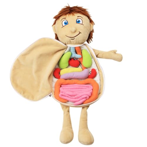 Surakey Modelo Anatomía Muñeca 3D Cuerpo Humano Órganos Muñeca de Peluche Educación Temprana Juguete Educativo Multicolor Montessori Muñeca educativa Preescolar Niños Desmontable Puzzle Juguetes a