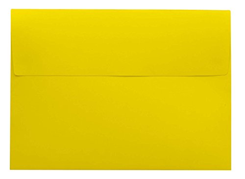 Enveloppes A1 jaune auto-adhésives pour invitations sans colle