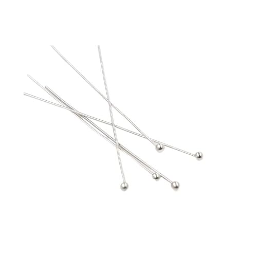 Ttaane 200Pcs/Lot 16 20 25 30 40 45 50Mm Silver Color Metal Ball Head Pins For Diy Jewelry Making Head Pins Findings Dia 0.5Mm Supplies (Color : Bronze, Size : 25Mm) #TOP6