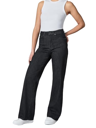 Jean élastique à jambe large pour femme en coton bio Peak Time