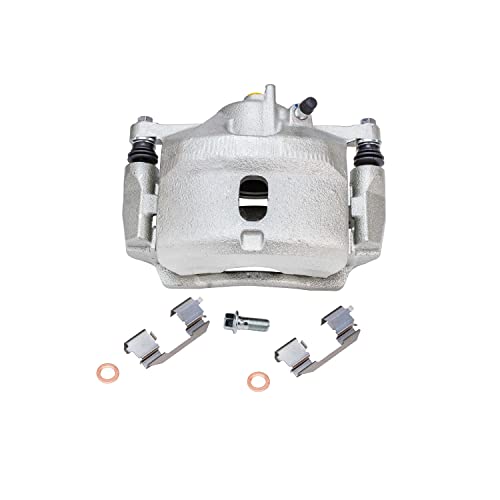 Image of Detroit Axle - Front Brake Kit for 1996-2011 Honda Civic 2010-2014 Insight 1997-2000 EL Disc Brake Calipers w /Brackets Ceramic Brakes Pads Replacement