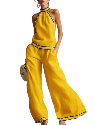 Conjunto de lino para mujer ideal para tardes de terraza y paseos