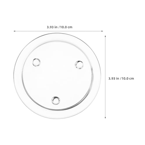 Diseño elegante de plato de vidrio transparente redondo para decoración minimalista 3