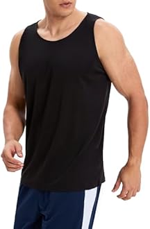 OYGSieg 6 Pack Men's Quick Dry Workout Tank Tops Breathable Gym Sleeveless Muscle Shirts for Active Men