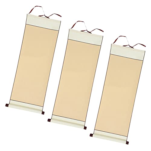 SEWACC 3Pcs Calligraphy Paper Blank for Painting and Writing Retro Paper for Kanji Brush Calligraphy and Watercolor Art Display