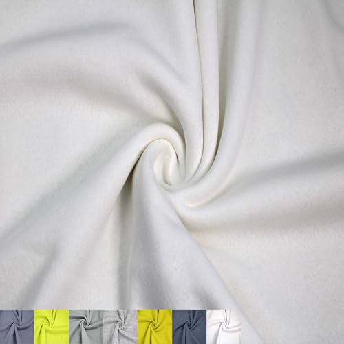 61' Wide Poly Cotton Fleece Fabric by The Yard -...