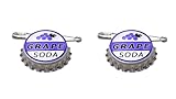 COLIBROX Set of 2 Replica ELLIE BADGE GRAPE SODA BOTTLECAP PIN! 'UP' & Sticker Gift Bags Broach Costume Jewelry Badge Pin
