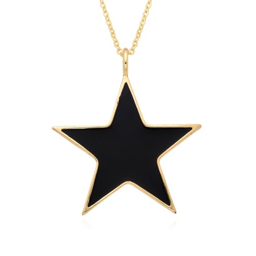 Collier d'étoile pavé émail femmes pendentif céleste multicolore