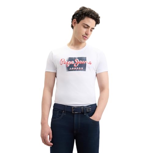 Image of Pepe Jeans Men T-Shirt|Cotton|Slim Fit