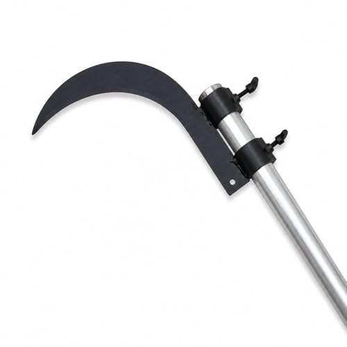 Image of Grass Sickle Cutter Head, Manganese Steel Sharp Curved Blade for Grass, Weeds, Harvesting and Gardening, Hand Sickle Cutter, Durable Manual Farming Tool for Cutting and Trimming Plants
