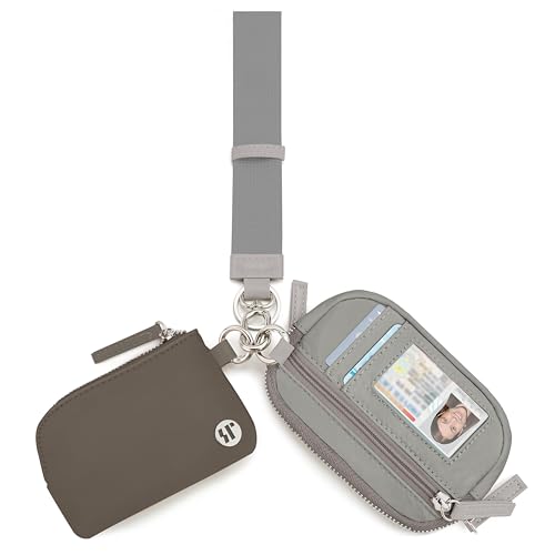 Image of Wallet Wristlet for Women, RFID Wallet Keychain with Dual Pocket | Nylon Wristlet Wallet with Coin Purse, ID Window, Card Holder and Small Wallet Design
