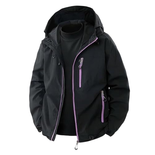 Veste de randonnée imperméable homme femme avec capuche réglable trekking