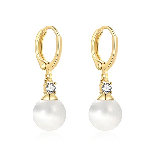 SHUNHAO Glamorous Opal Drop Earrings with Artificial Diamond Set in Stunning Yellow Gold Plated Earrings