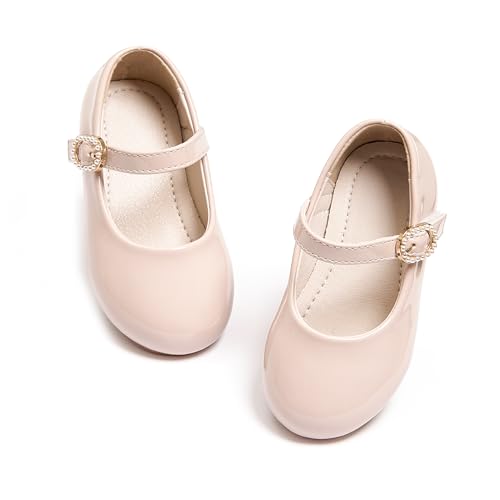 Image of PHIRAMIN Toddler Flower Girl Dress Shoes - Little Girl Mary Janes Flats Wedding