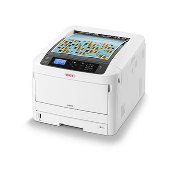 OKIC824dn - Printer - colour - Duplex - LED - A3-1200 x 600 dpi - up to 26 ppm (mono) / up to 26 ppm (colour) - capacity: 400 sheets - USB 2.0, Gigabit LAN, NFC, USB 2.0 host