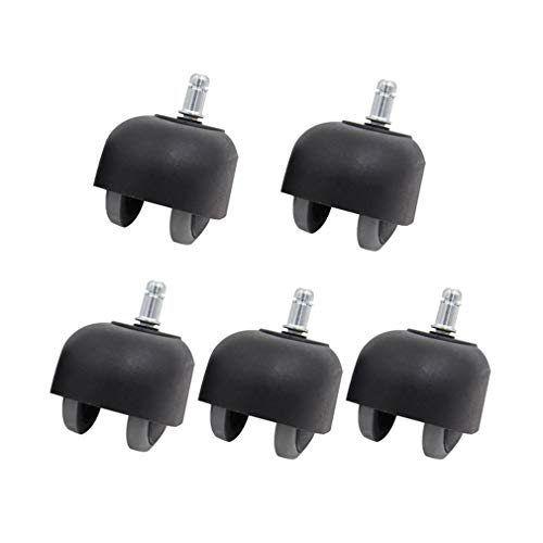 Ruedas giratorias 5pcs Silla giratoria Rueda Muebles Rueda Nylon PU Silla de Oficina Rueda Ruedas de plástico con Frenos para Muebles Mesa Trolley Cama Montaje de Banco de Trabajo
